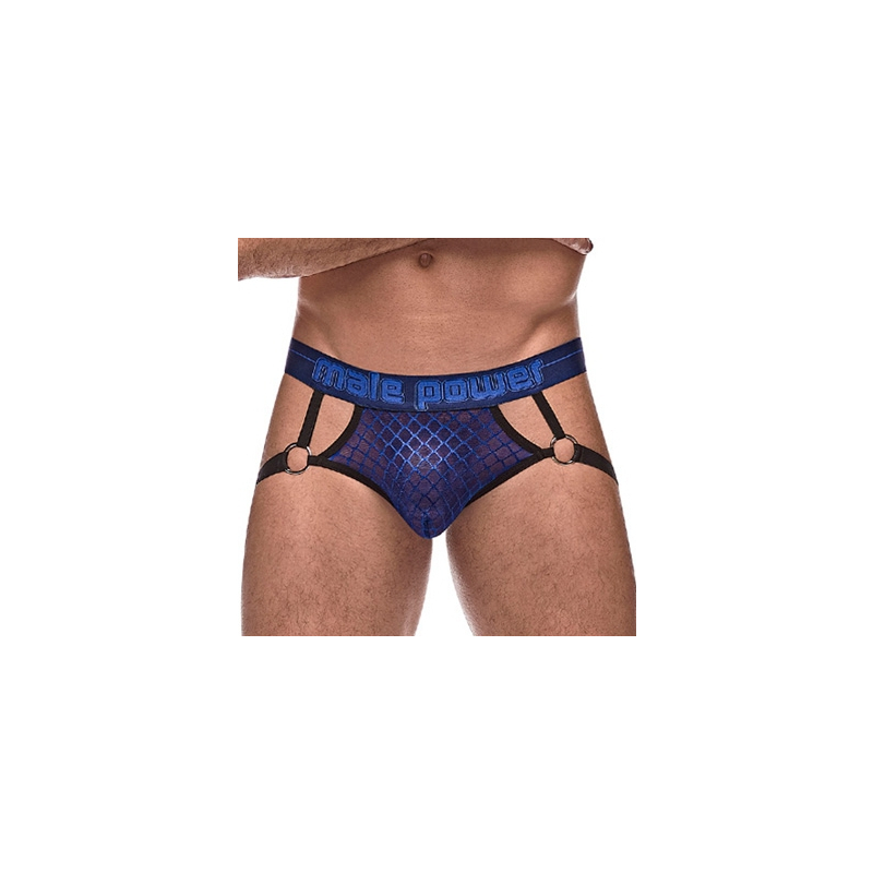 diamond mesh jock ring navy
