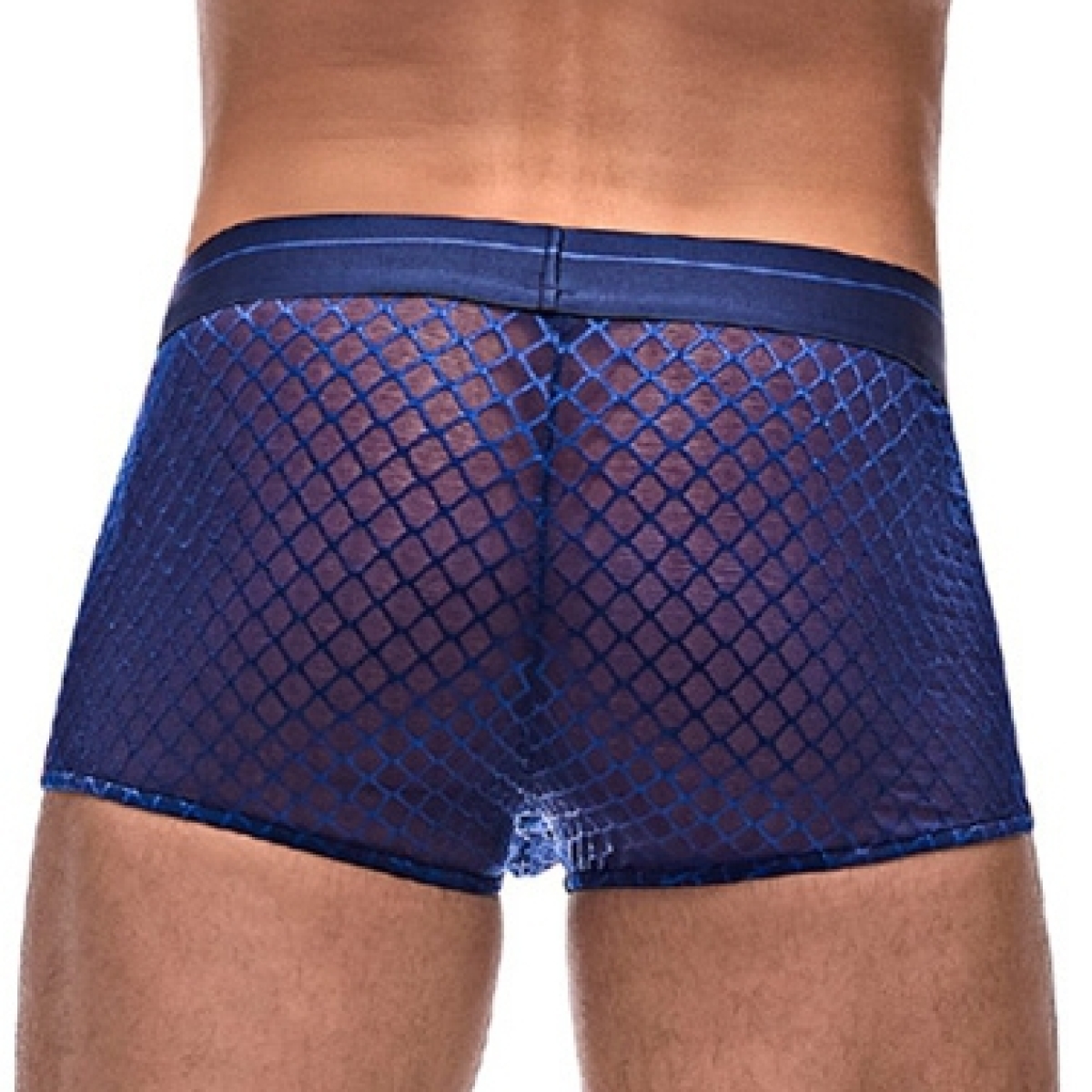 diamond mesh mini short navy 1