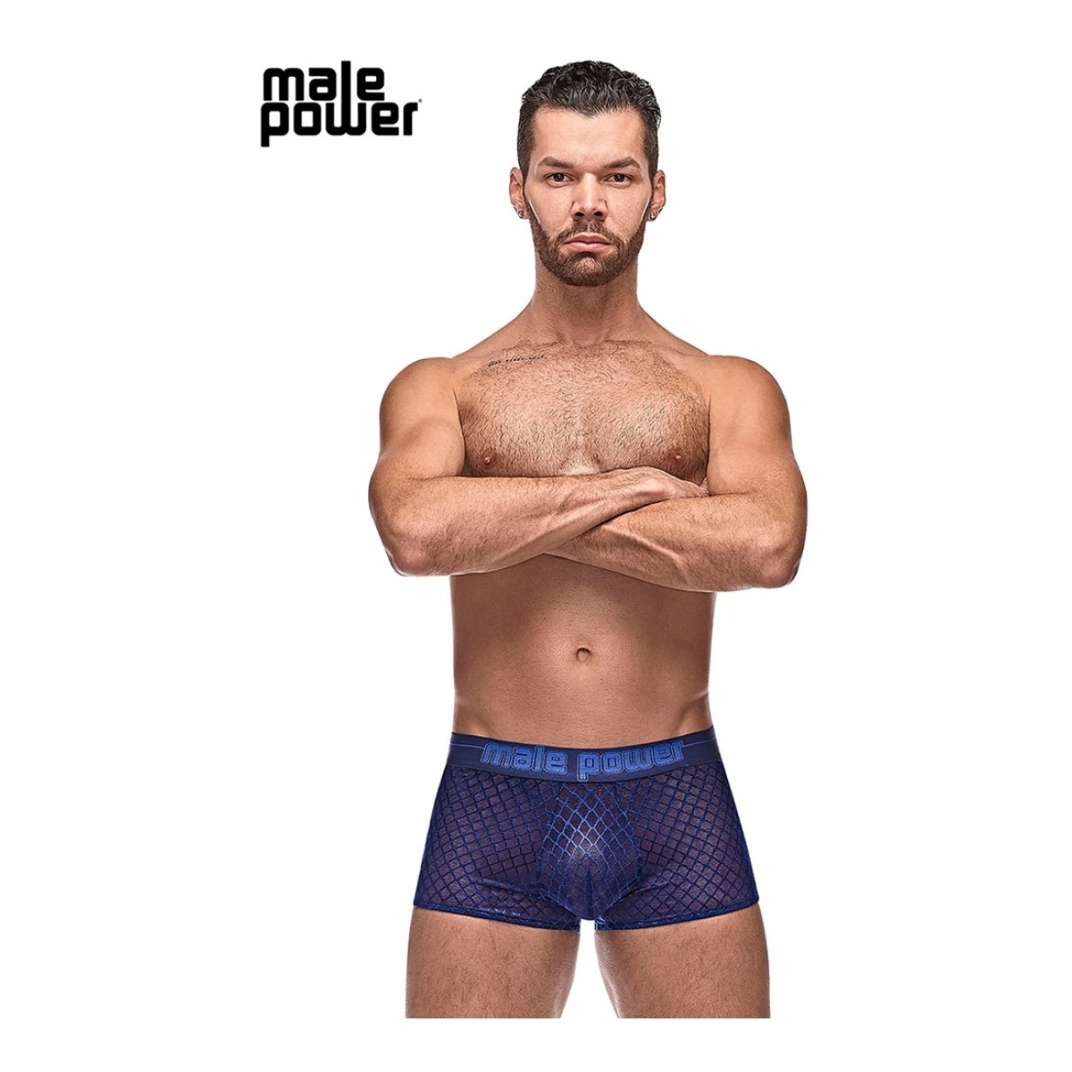 diamond mesh mini short navy 2