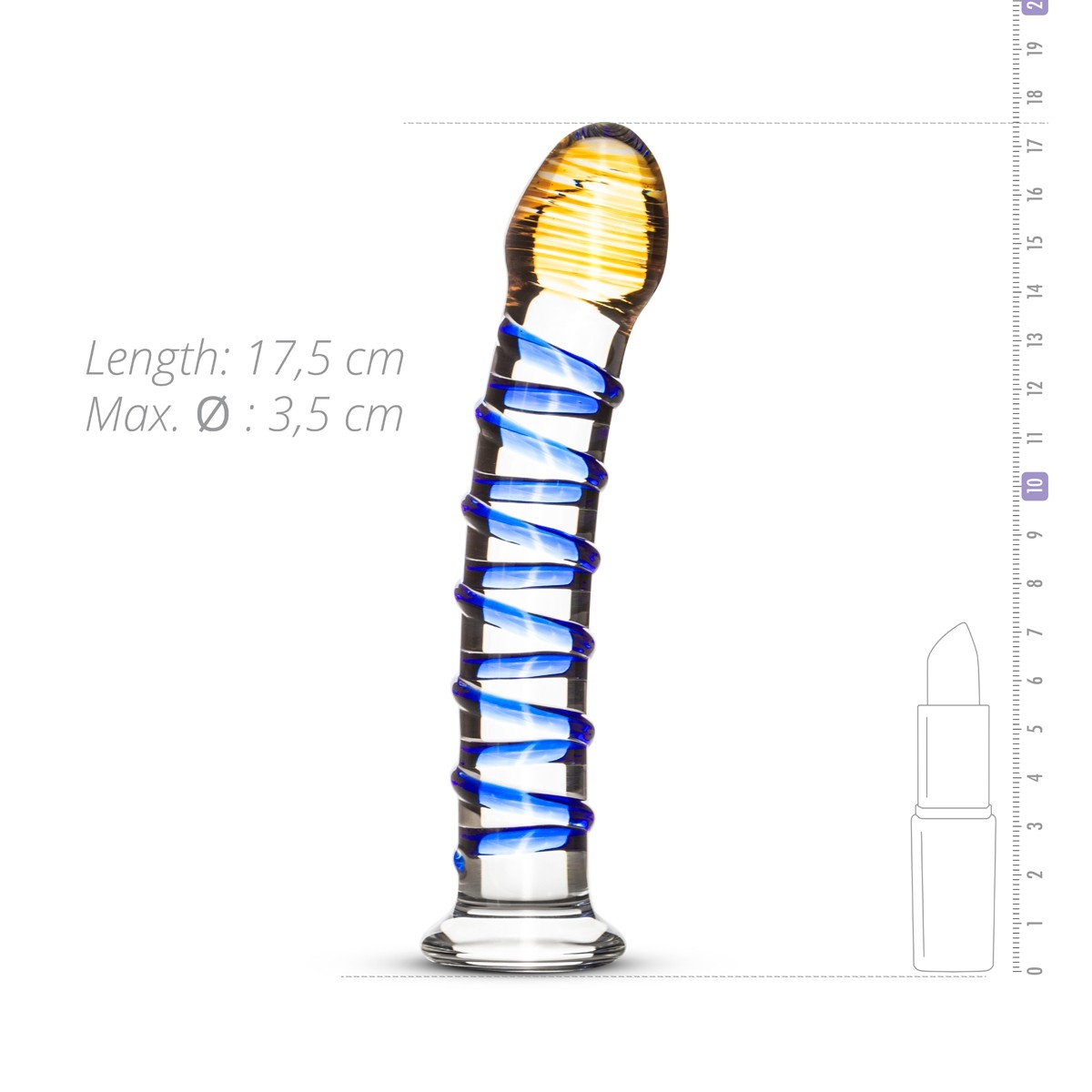 dildo en verre n 01 175 x 35 cm 3