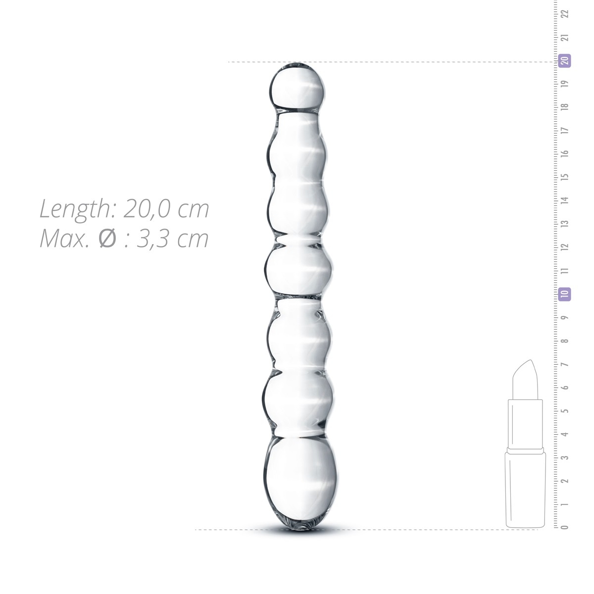 dildo en verre n 19 20 x 32 cm 4