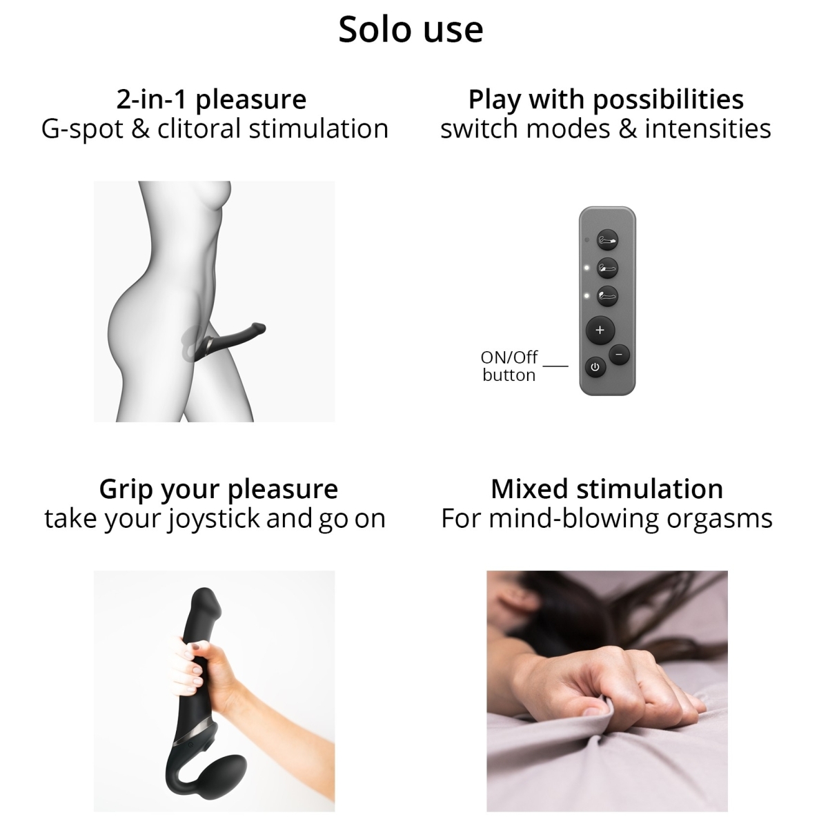dildo multi orgasm strap on me l 155 x 42cm noir 2