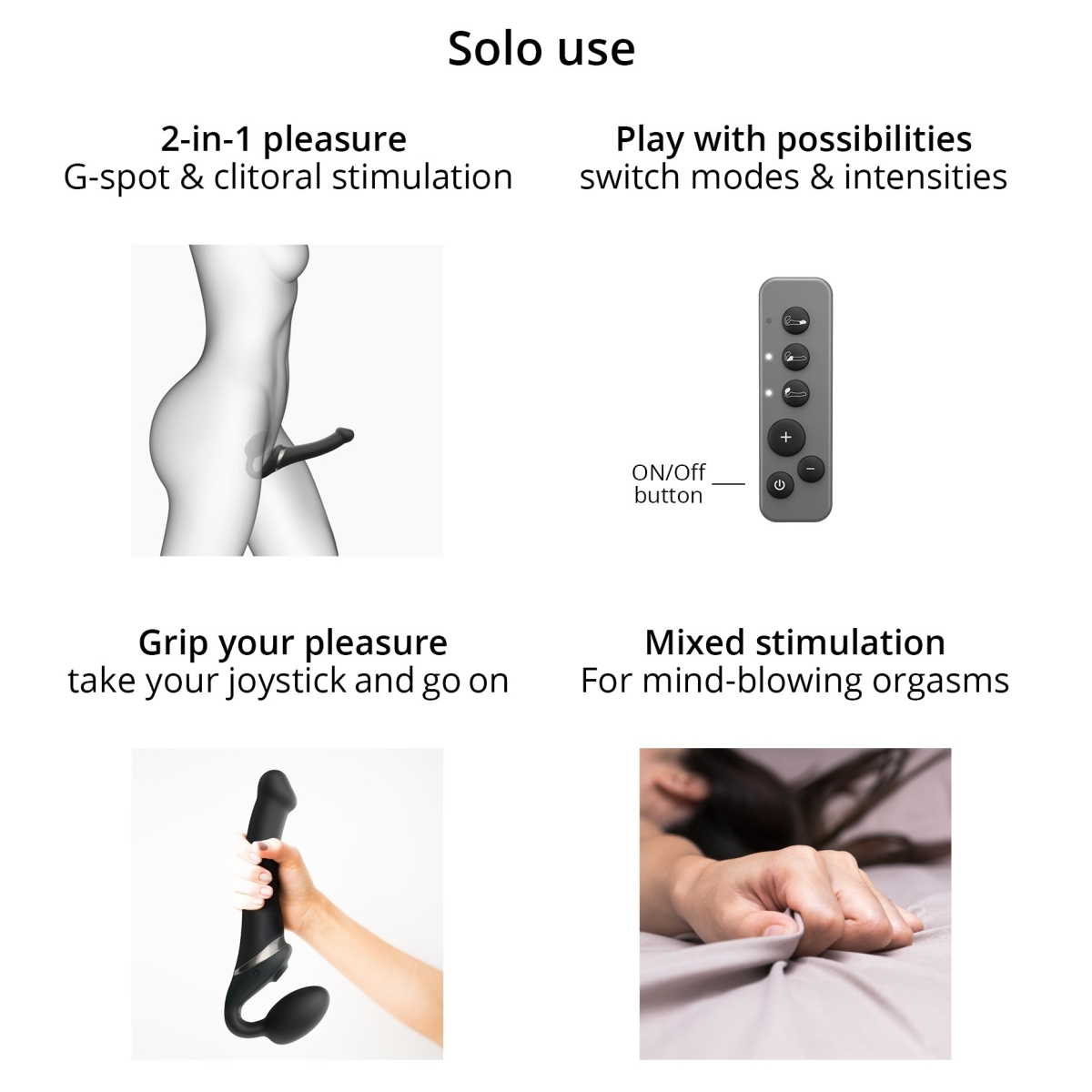 dildo multi orgasm strap on me s 145 x 34cm noir 2