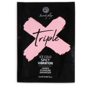 dosette gel chauffant et vibrant triple x 2ml