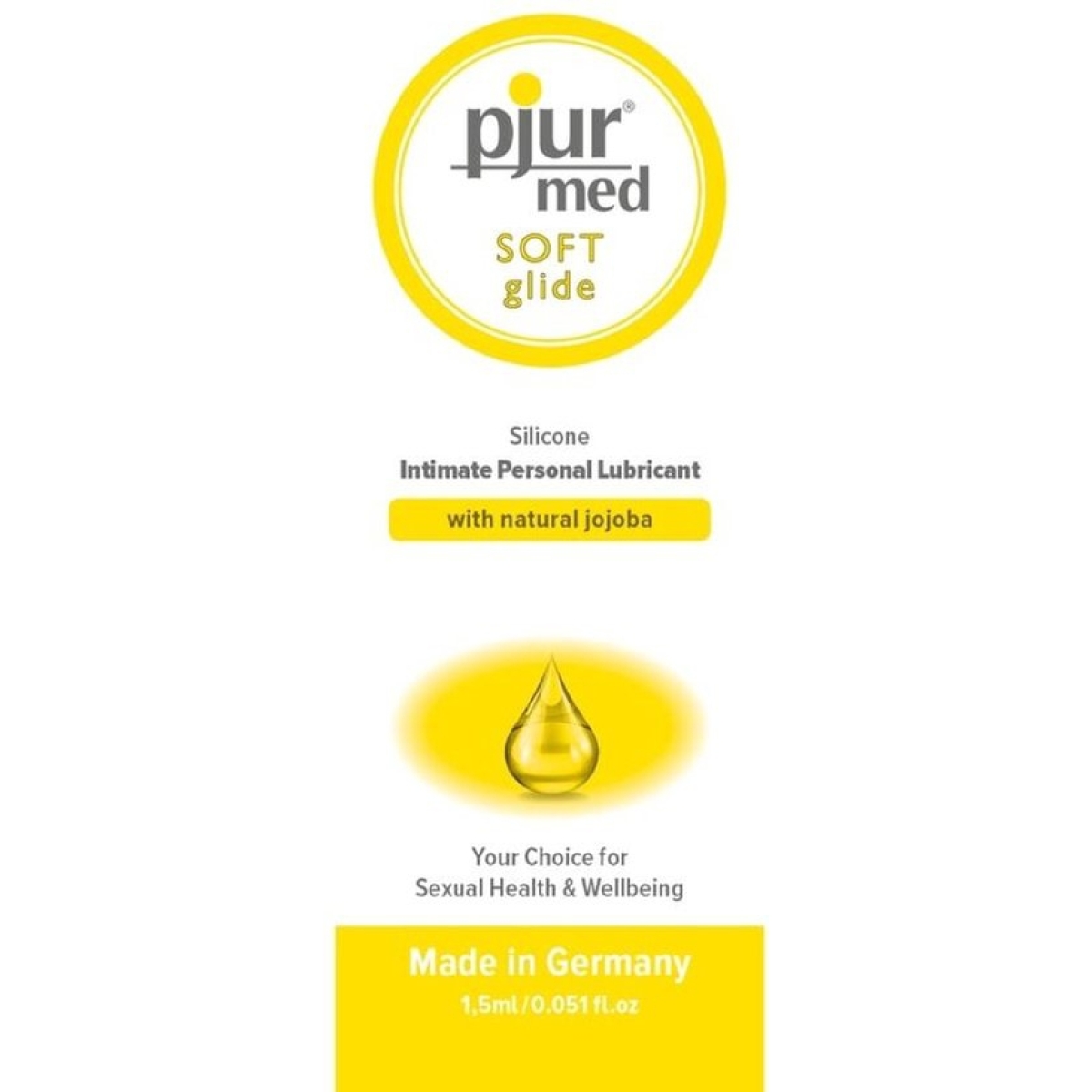 dosette lubrifiant silicone soft glide pjur 15ml