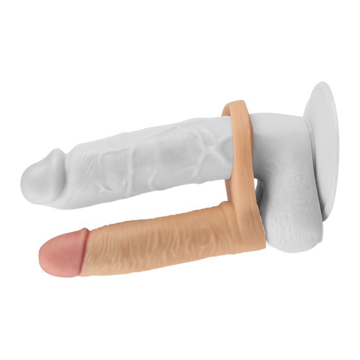 double gode cockring 125 x 29 cm flesh