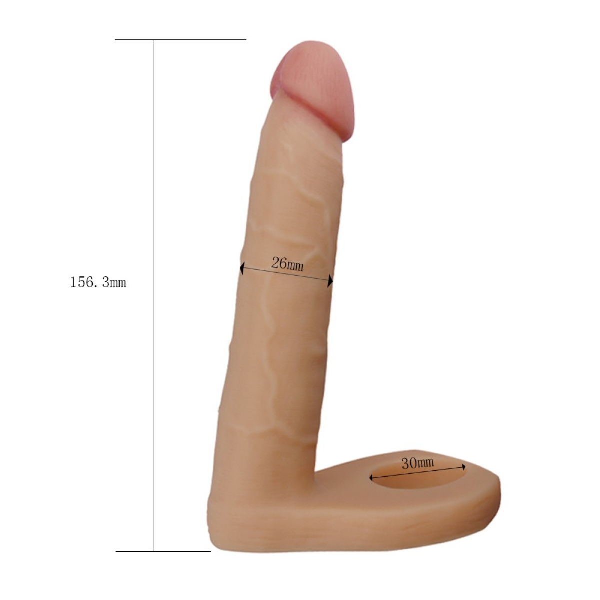 double gode cockring 14 x 28 cm flesh 6