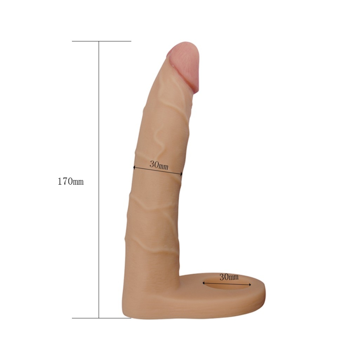double gode cockring 155 x 29 cm flesh 6