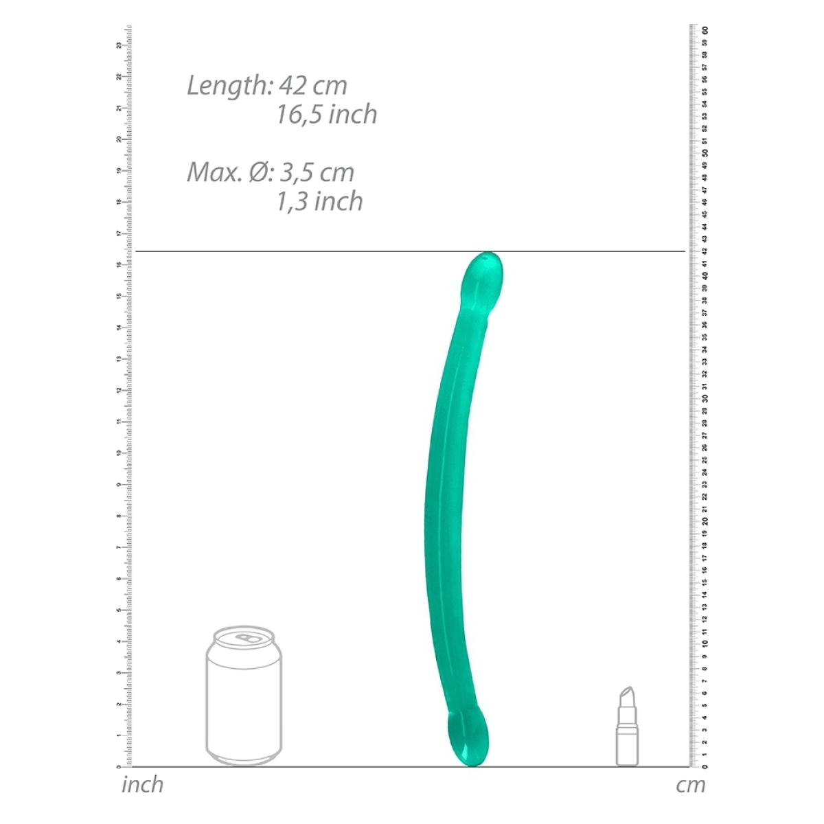 double gode crystal realrock 42 x 32cm vert 2
