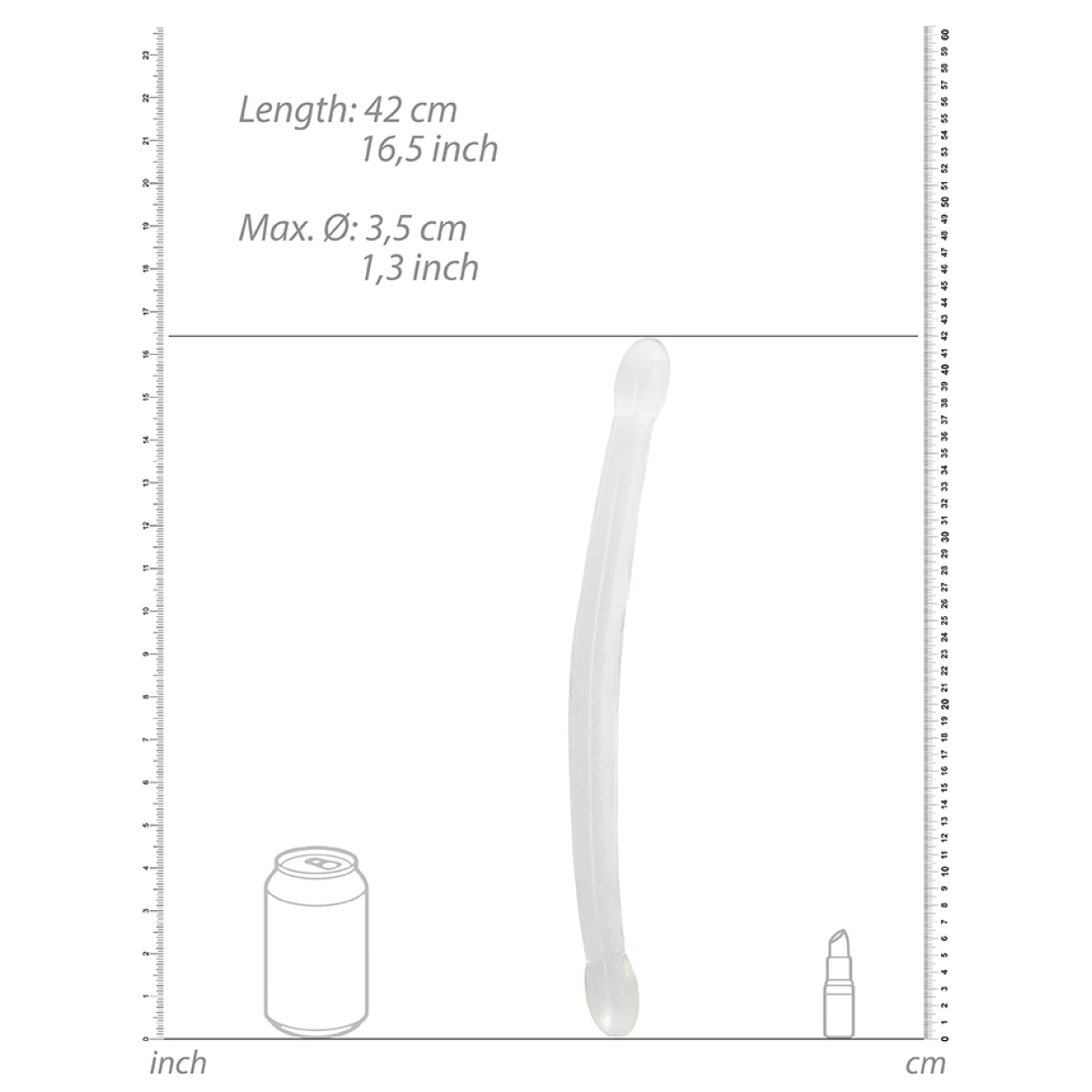 double gode crystal realrock 42 x 35cm transparent 2