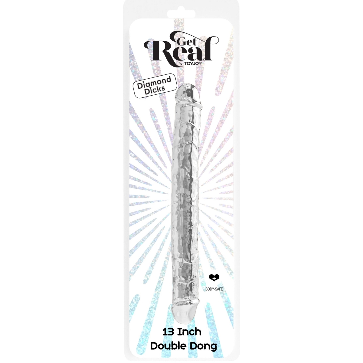 double gode diamond dick 34 x 38cm transparent 1