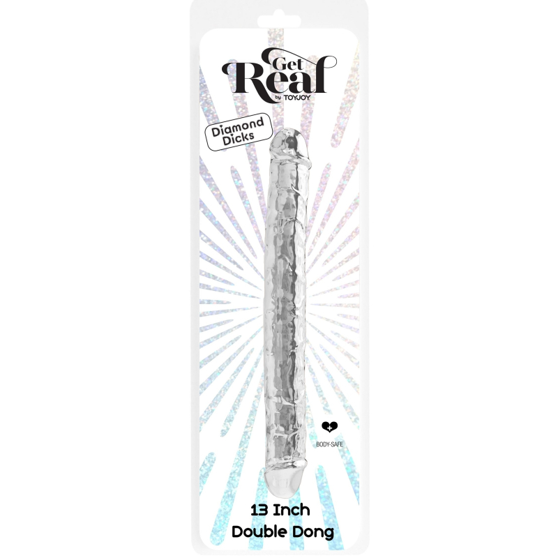 double gode diamond dick 34 x 38cm transparent 1