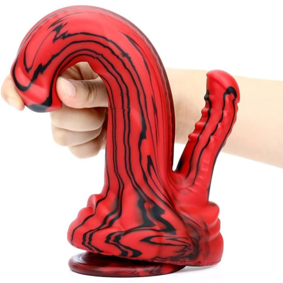 double gode dobhorse 18 x 7cm rouge et noir 5