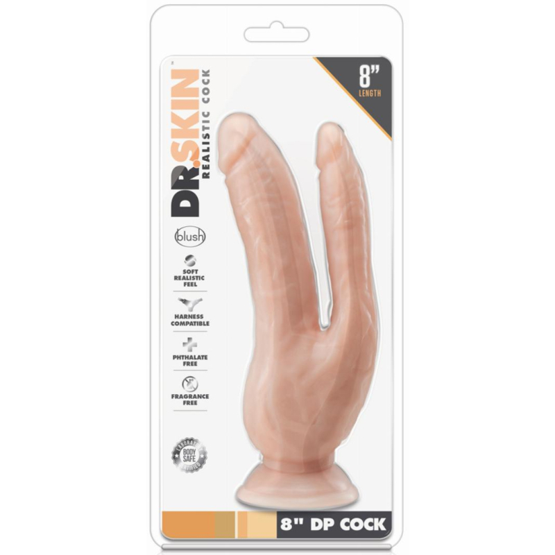 double gode dp cock dr skin 18 x 6cm 1