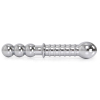 double gode en metal ribbed 19 x 35 cm 1