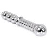 double gode en metal ribbed 19 x 35 cm