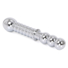 double gode en metal ribbed 19 x 35 cm 2