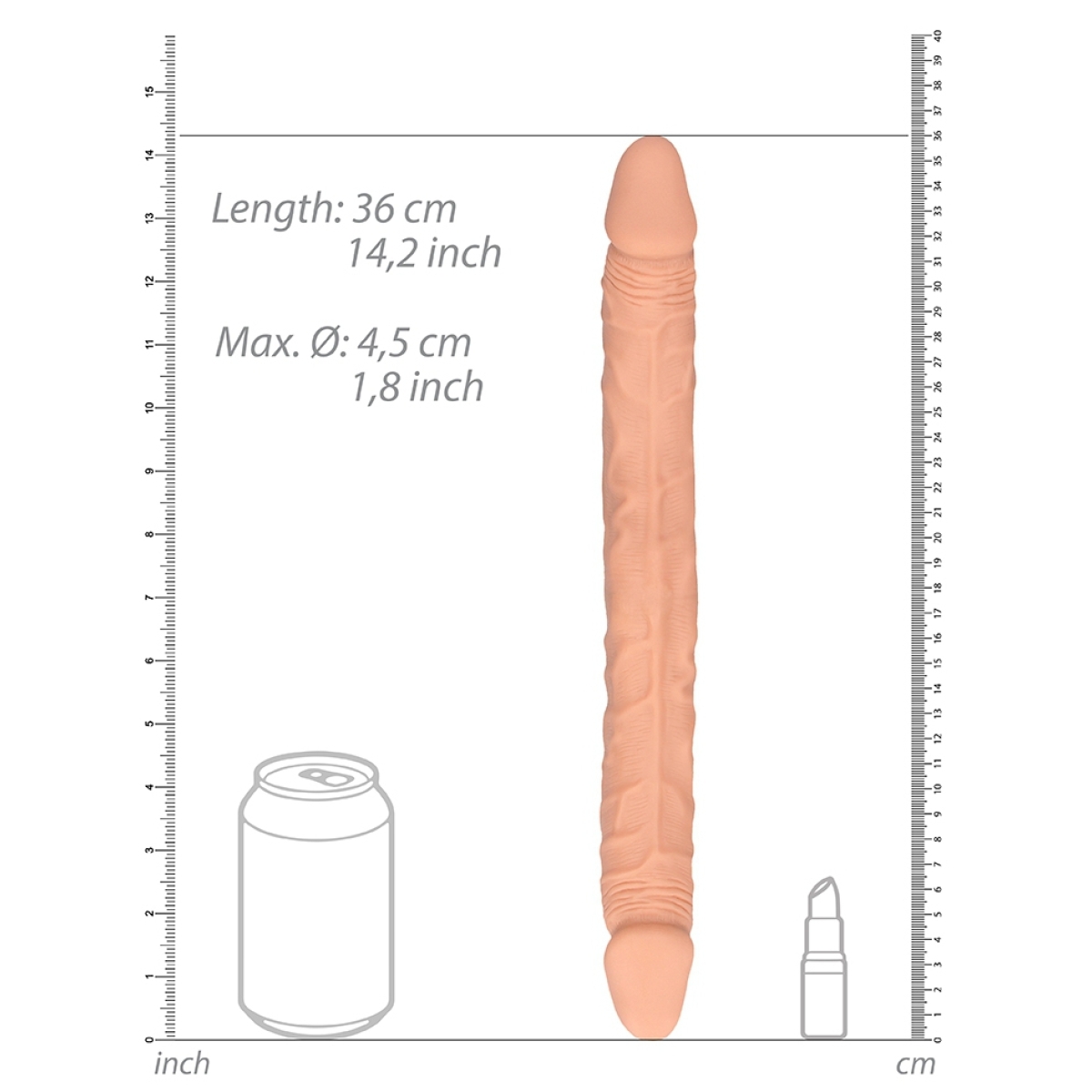 double gode realrock 36 x 44cm flesh 5