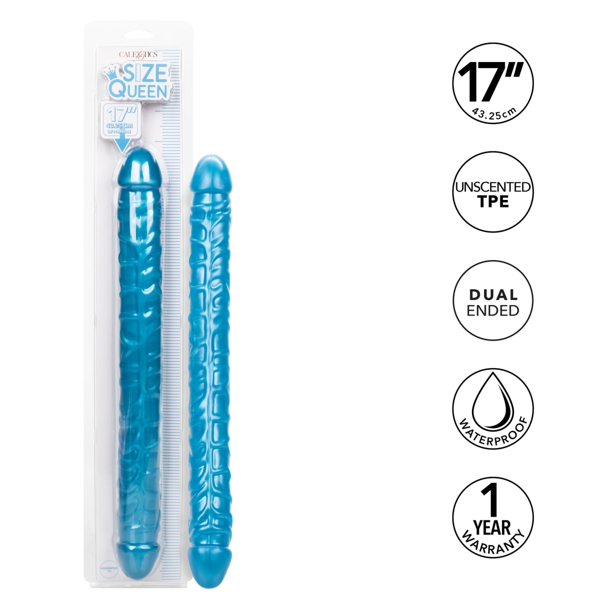 double gode size queen 43 x 42cm bleu 5