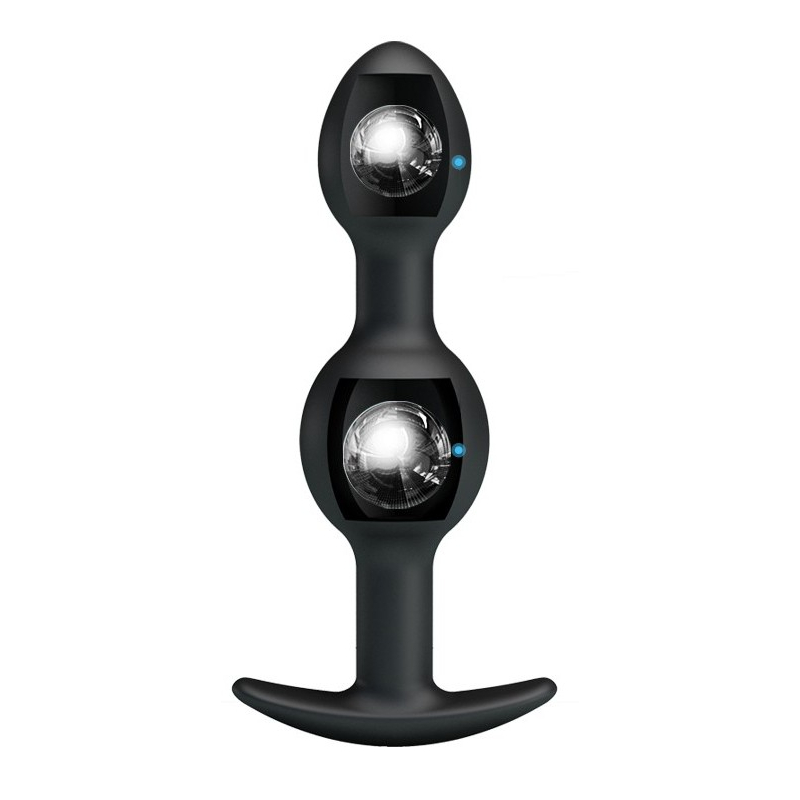 double heavy balls silicone butt plug