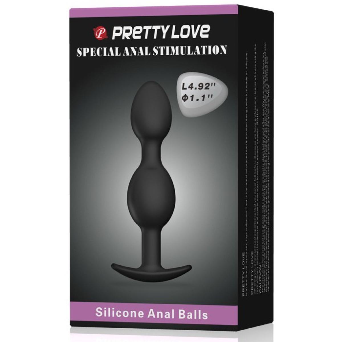 double heavy balls silicone butt plug 1 1
