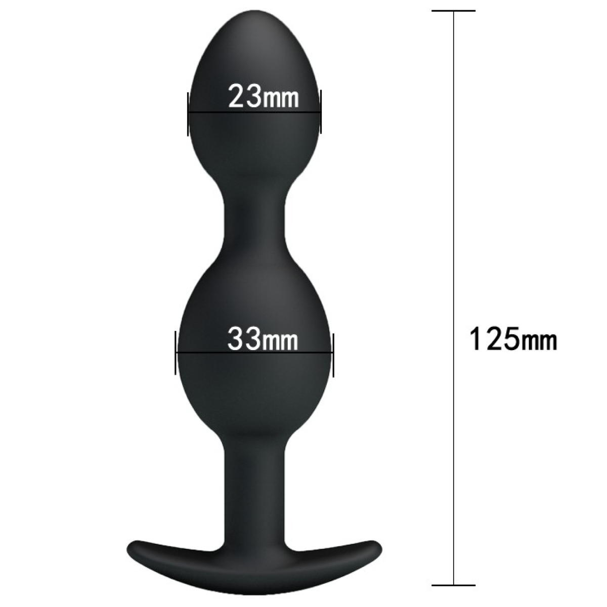 double heavy balls silicone butt plug 1 2