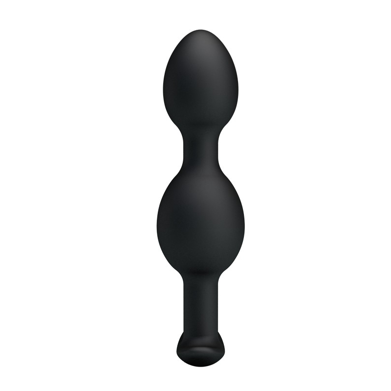 double heavy balls silicone butt plug 1 6