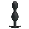 double heavy balls silicone butt plug 1 7