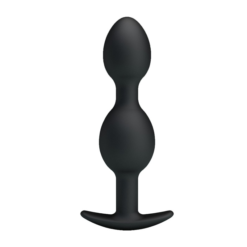 double heavy balls silicone butt plug 1 7