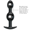 double heavy balls silicone butt plug 1 8