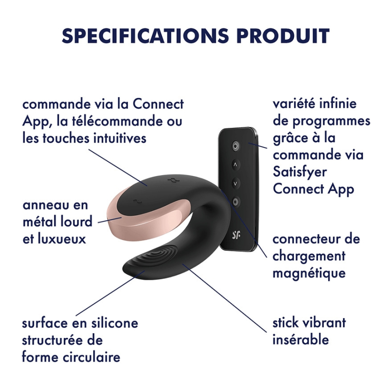double love luxury partner vibrator black 2
