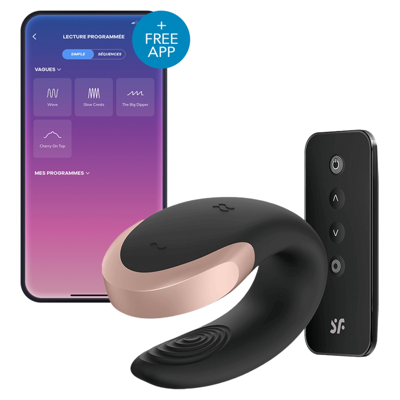 double love luxury partner vibrator black
