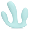 double plug vibrant three in one 10 x 32cm bleu 2