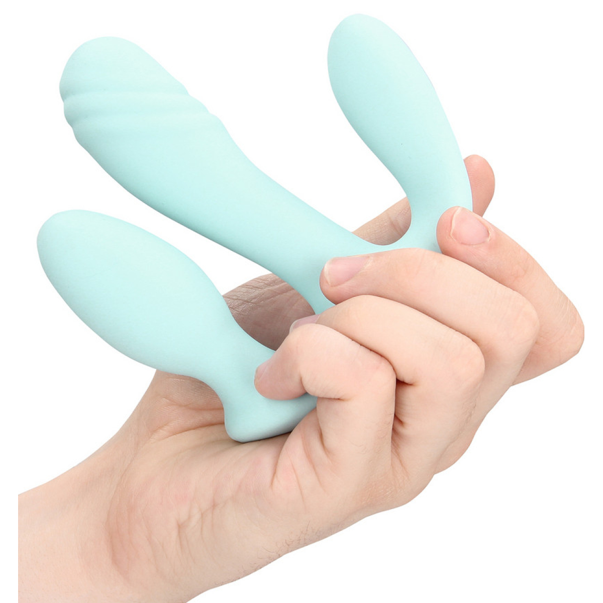 double plug vibrant three in one 10 x 32cm bleu 5