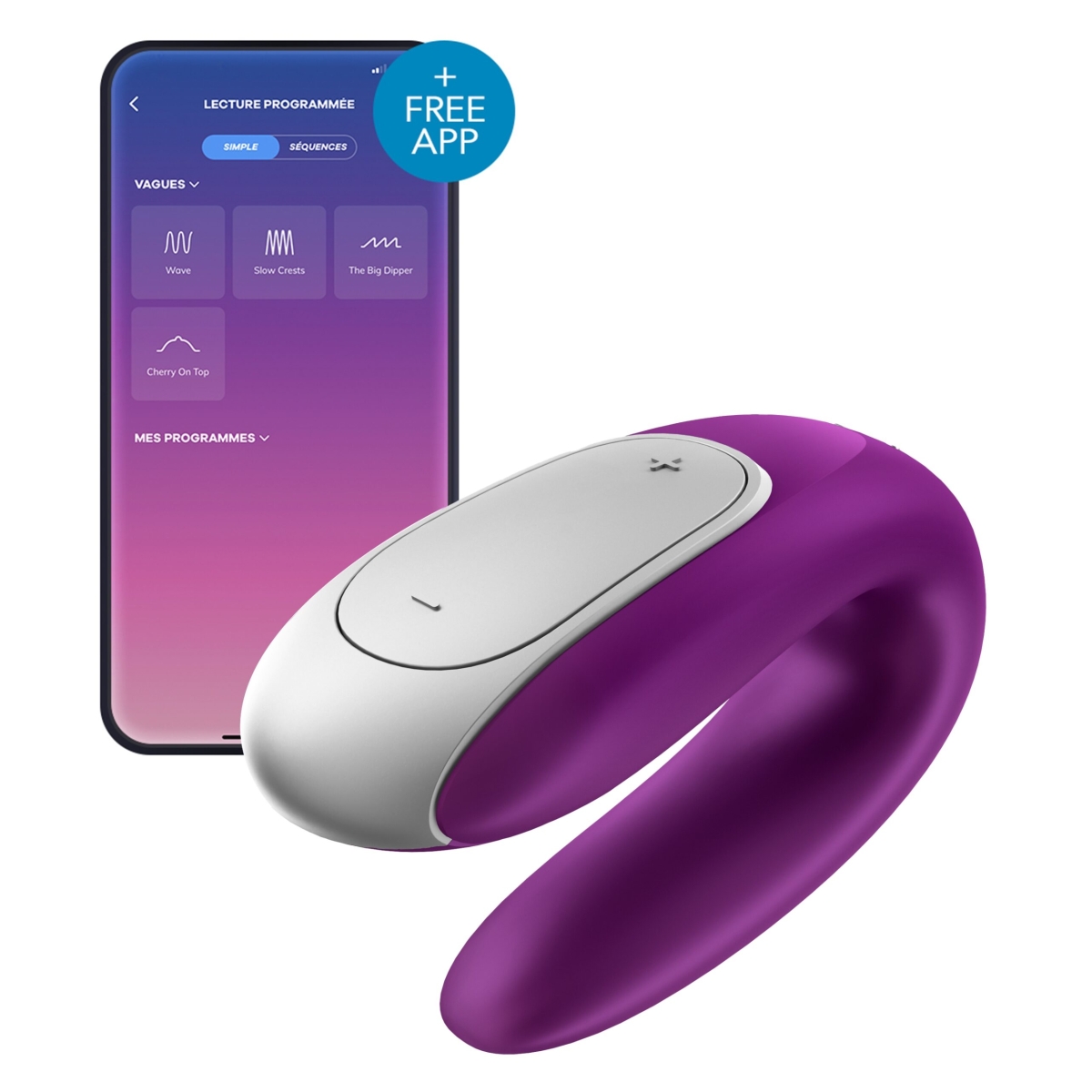 double stimulateur connecte double fun satisfyer violet scaled