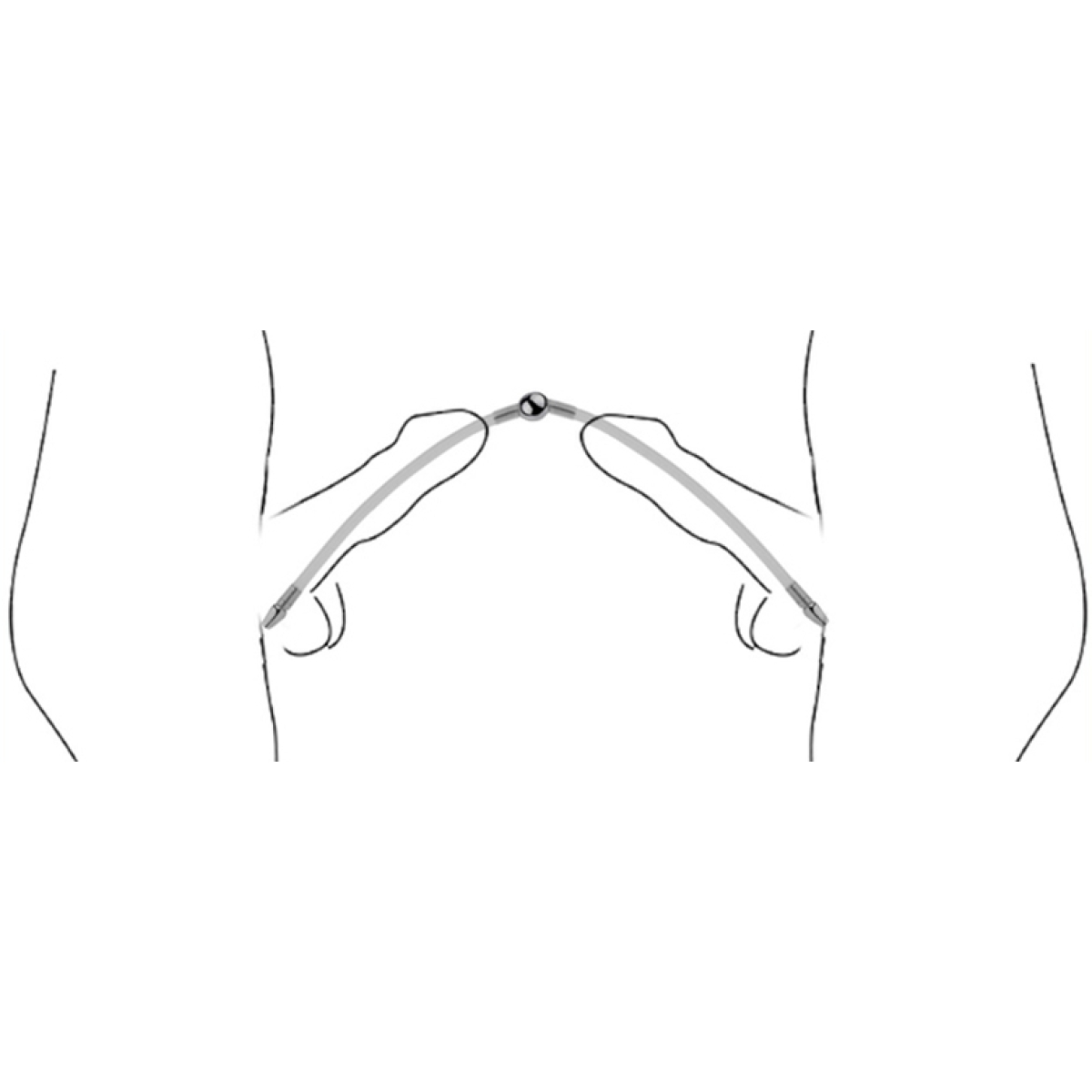 double tige d uretre flexible flexi duo 24cm diametre 8mm 1