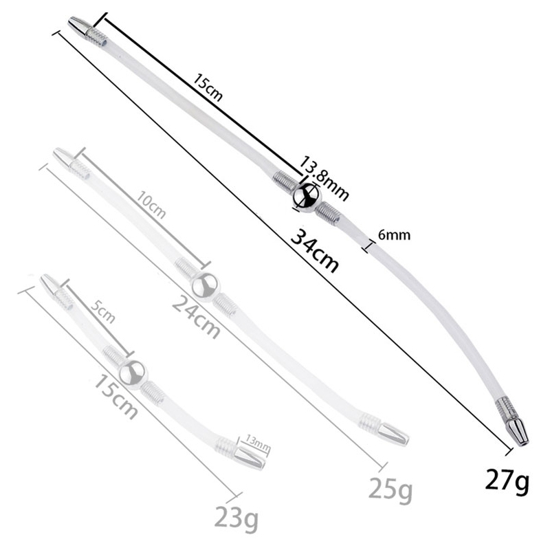 double tige d uretre flexible flexi duo 34cm diametre 8mm 2