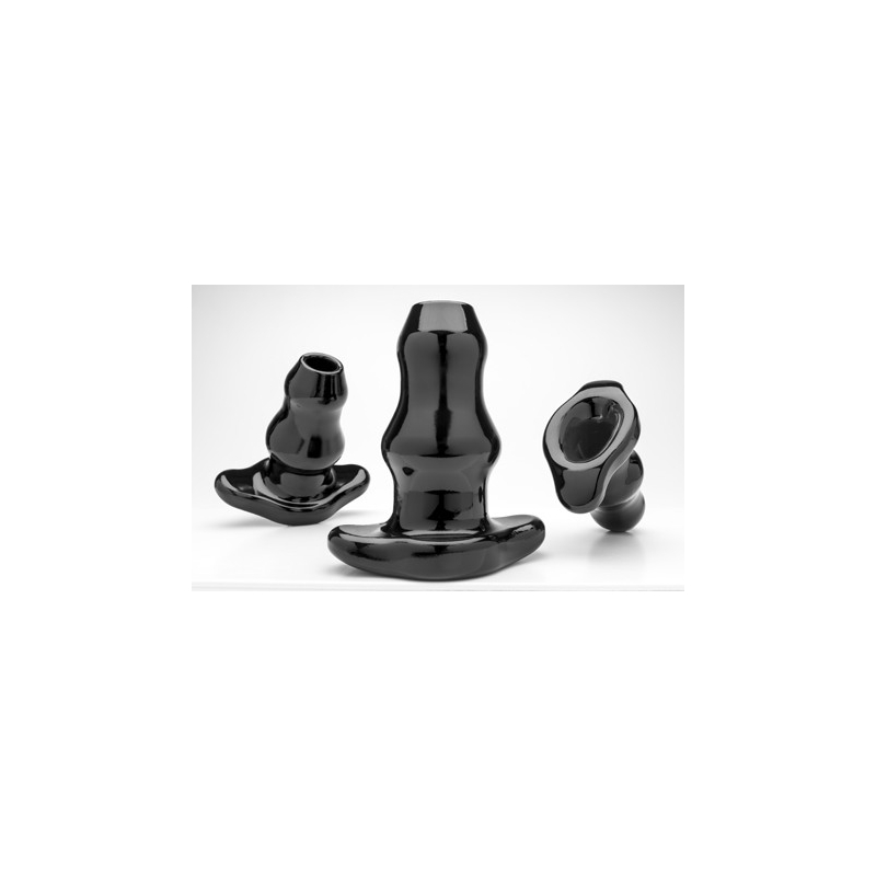 double tunnel plug large noir 2
