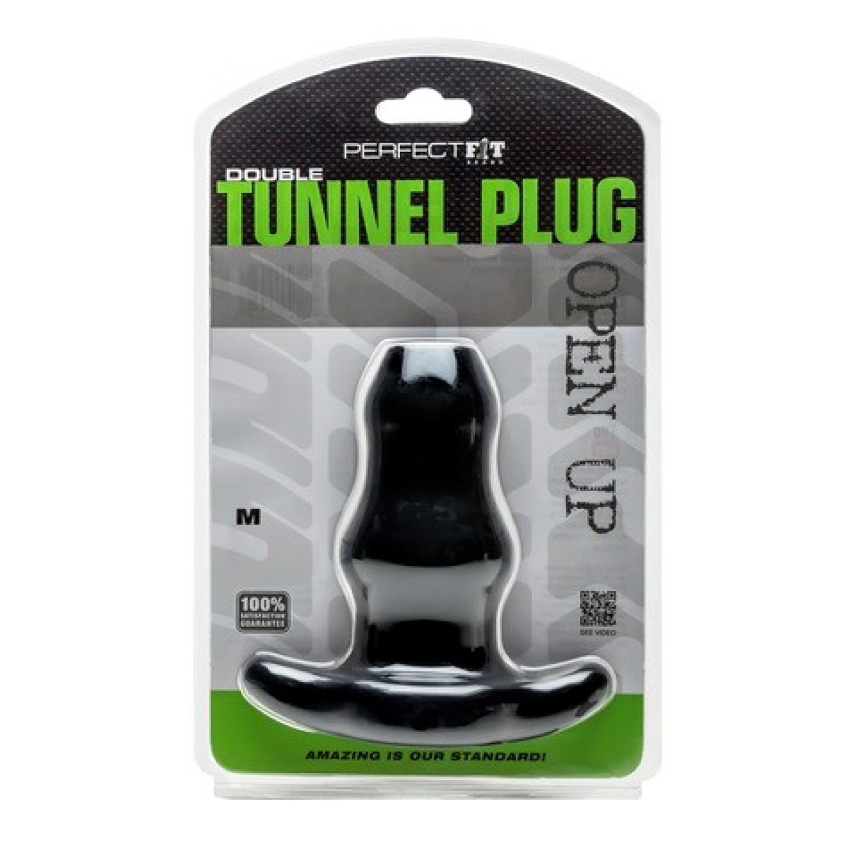double tunnel plug medium black 1
