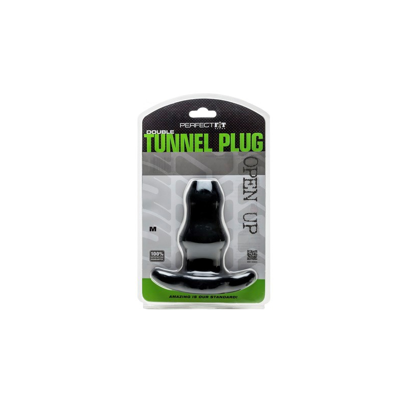 double tunnel plug medium black 1