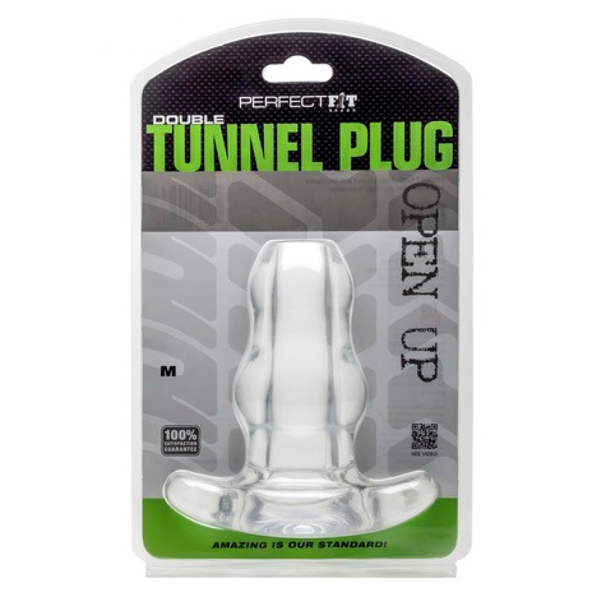double tunnel plug medium transparent 1