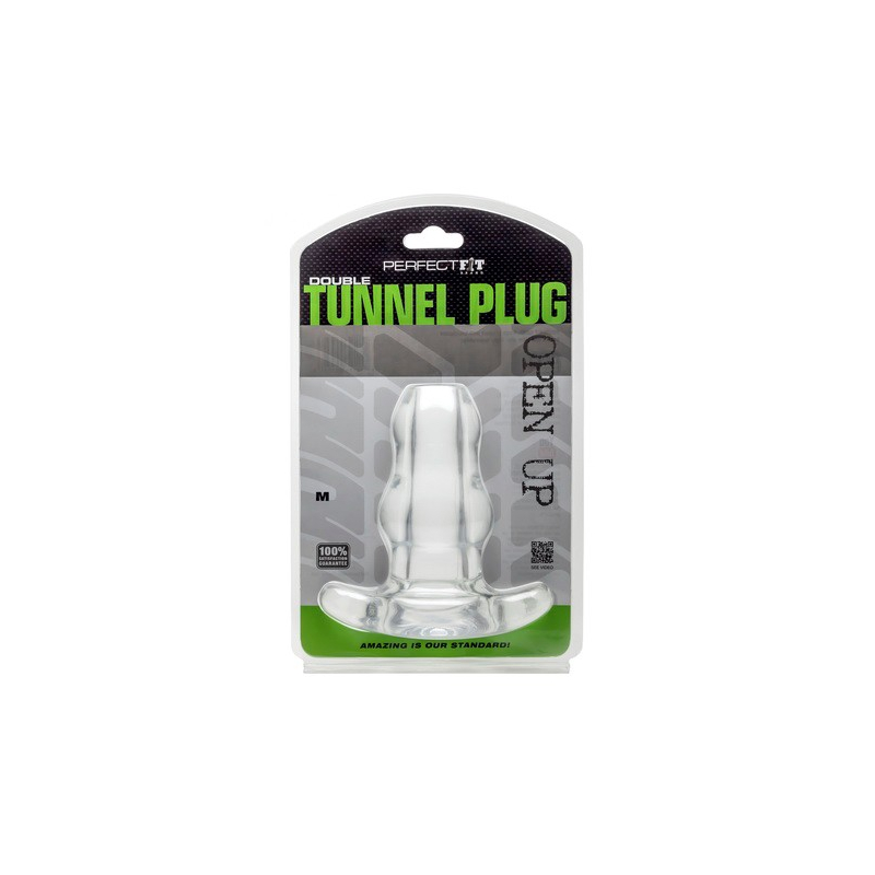 double tunnel plug medium transparent 1