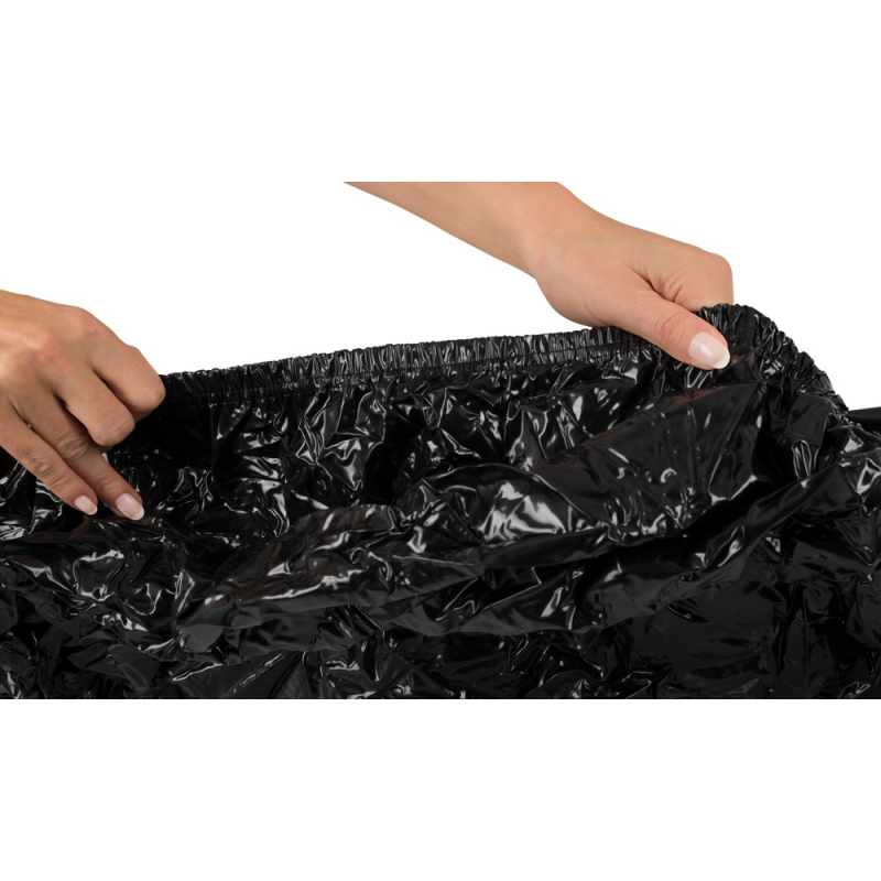 drap housse en vinyle orgy sheet 220 x 220 cm noir 1
