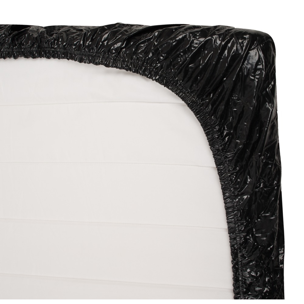 drap housse vinyle fitted sheet 160 x 200 cm noir 2