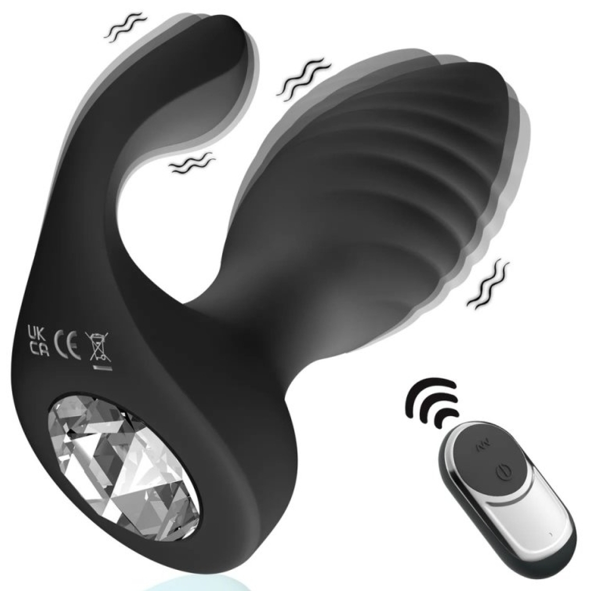 dual motors anal plug black 1