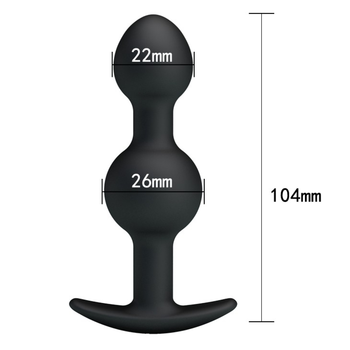 duo heavy balls silicone butt plug 2