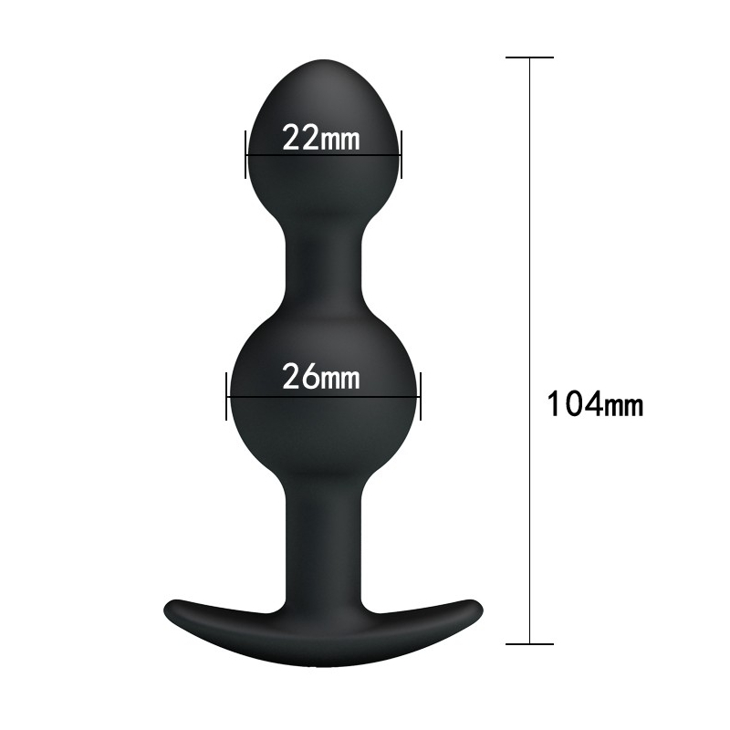 duo heavy balls silicone butt plug 2