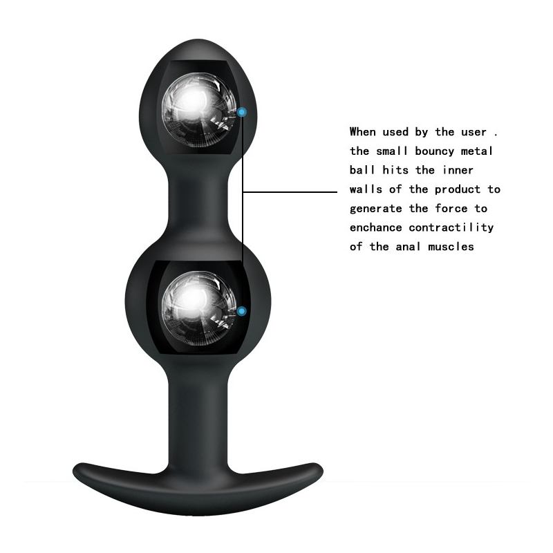 duo heavy balls silicone butt plug 8