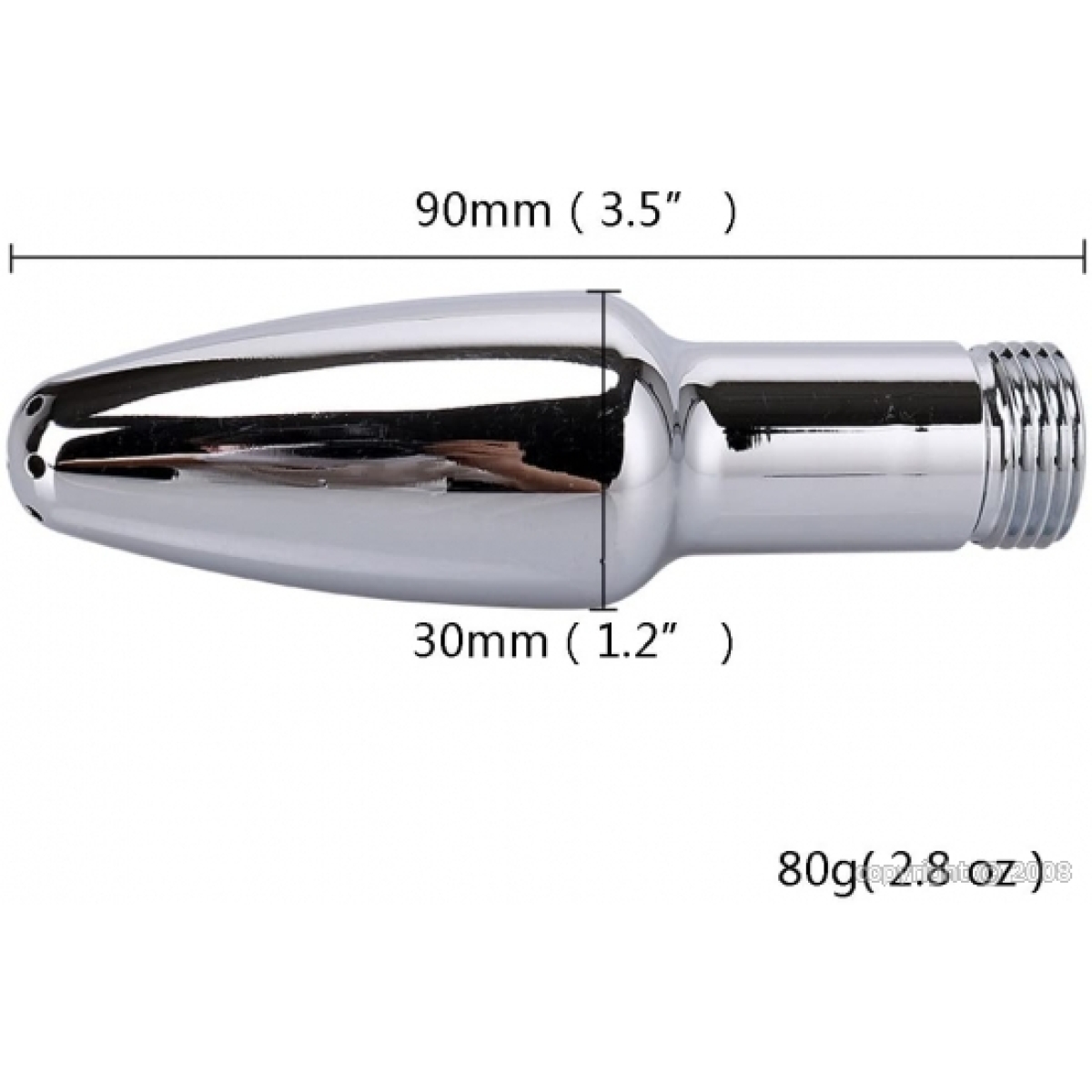 embout de douche enema alu 9 x 3cm 2