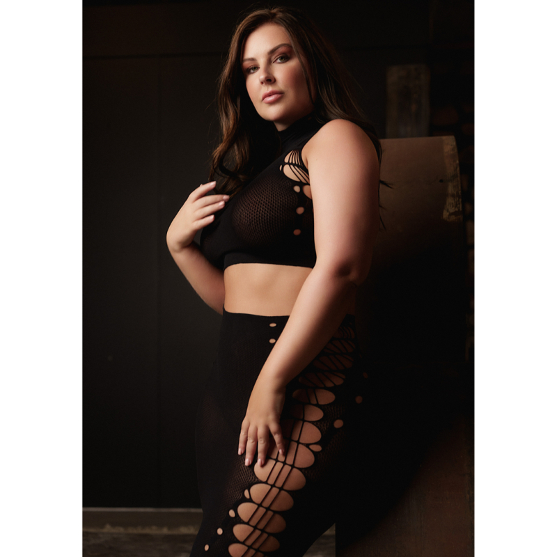 ensemble 2 pieces grande taille kala noir 5